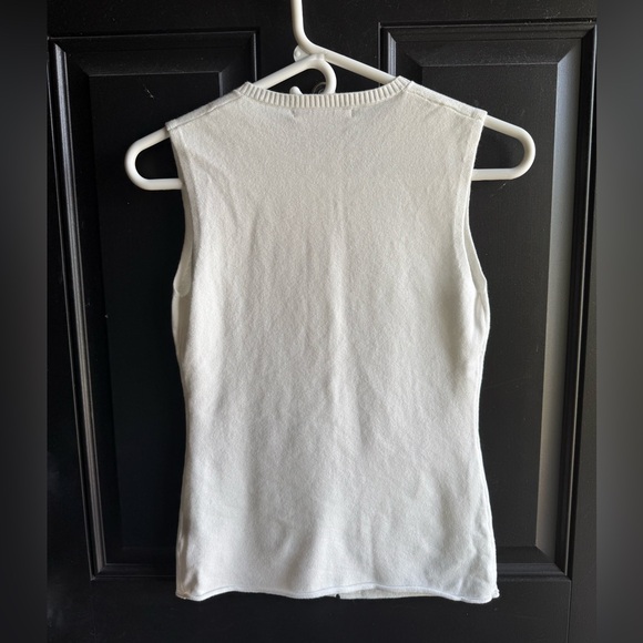 NWT Cinch And Style Sleeveless Button down Sweater-Off White Size Small - Picture 6 of 9